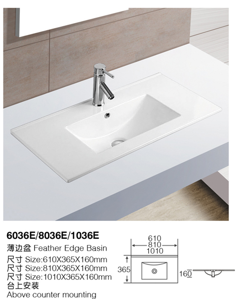 [Cabinet Basin (Thin edge)] 6036E/8036E/1036E 6036E/8036E/1036E